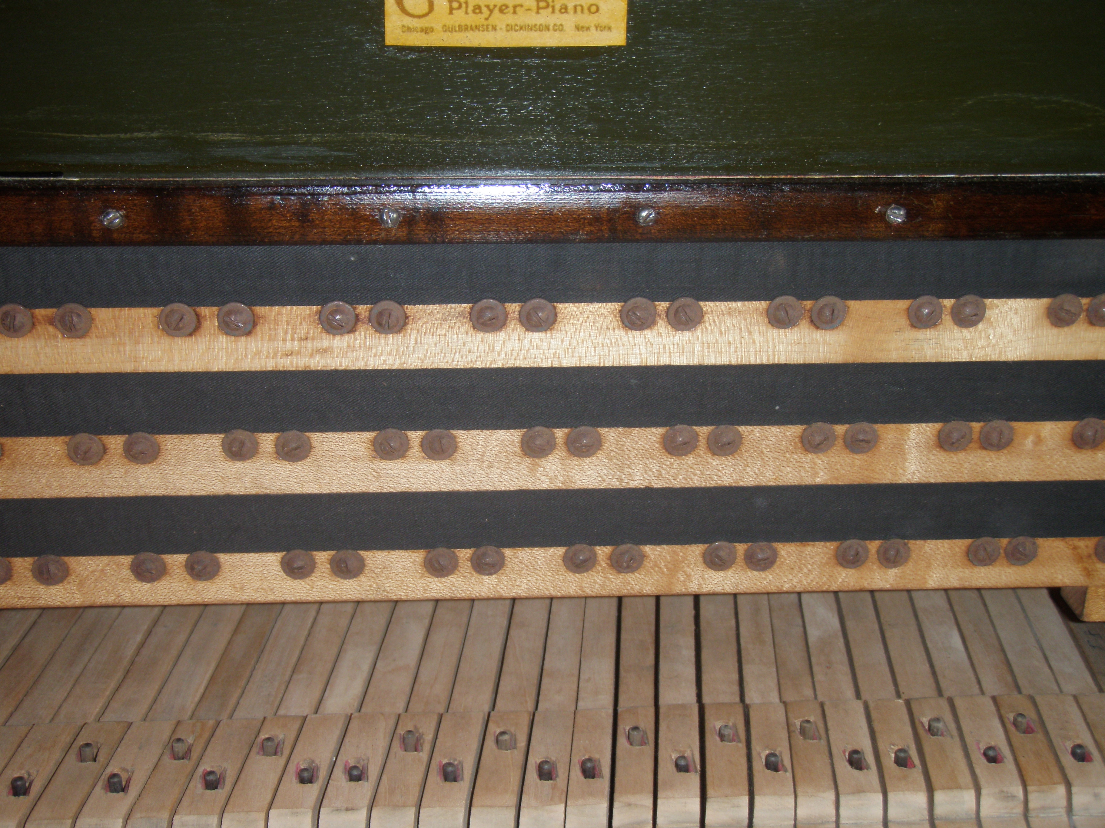 6 Cork Gaskets for Gulbransen 3 Tier Player Piano Unit Pneumatics New 